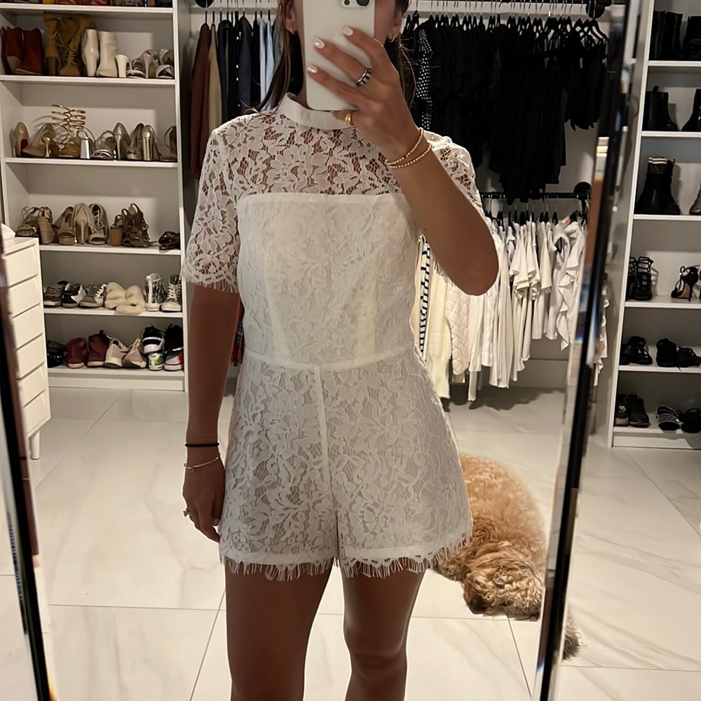White lace romper